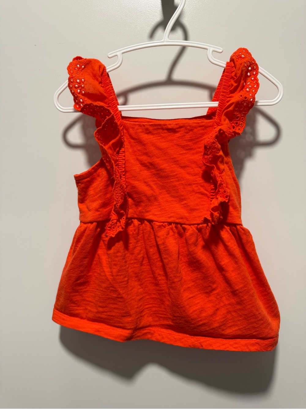 2/$15🥳 Carters toddler Orange Ruffle Tank Top